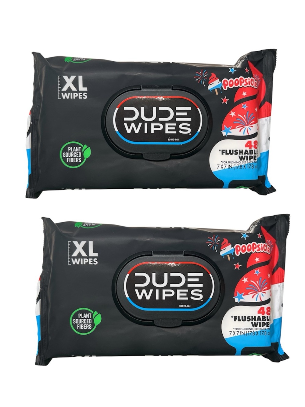 Limited edition “poopsicle” scented Dude Wipes 2 packs 96 summer cherry